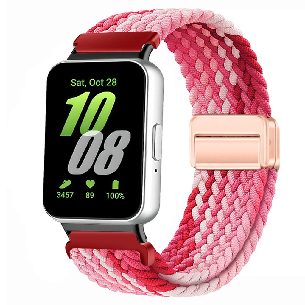 Magnetic Sport for Samsung Galaxy Fit 3 Watch Braided Strap Watchband for Samsung Galaxy Fit 3 Band Accessories Replacement