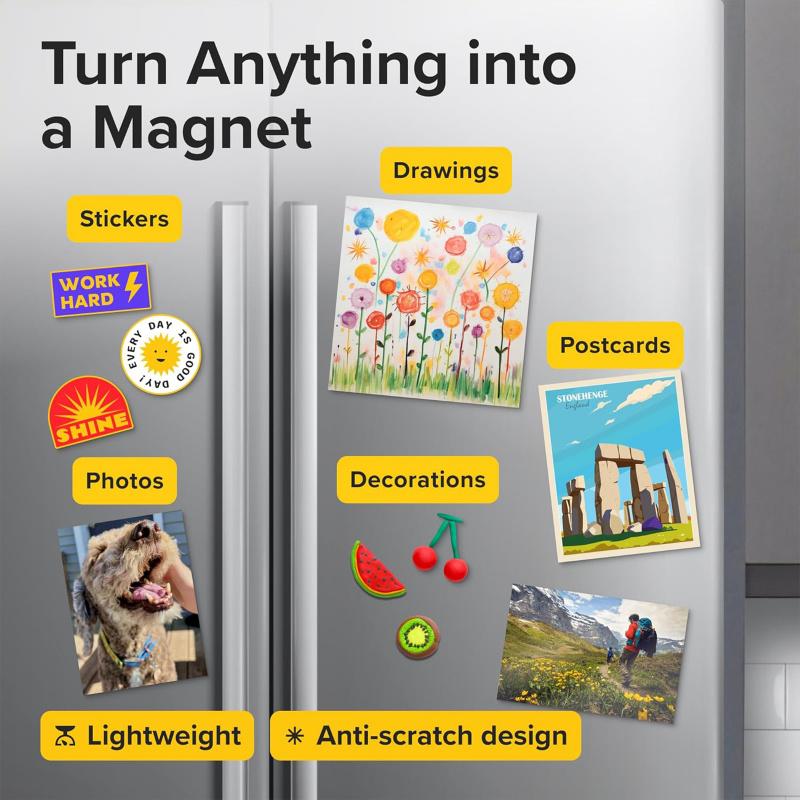 1Set, Adhesive Backed Magnetic Sheet Multifunctional Multi-Scene Magnetic Stickers, Can Be Used As Refrigerator Stickers