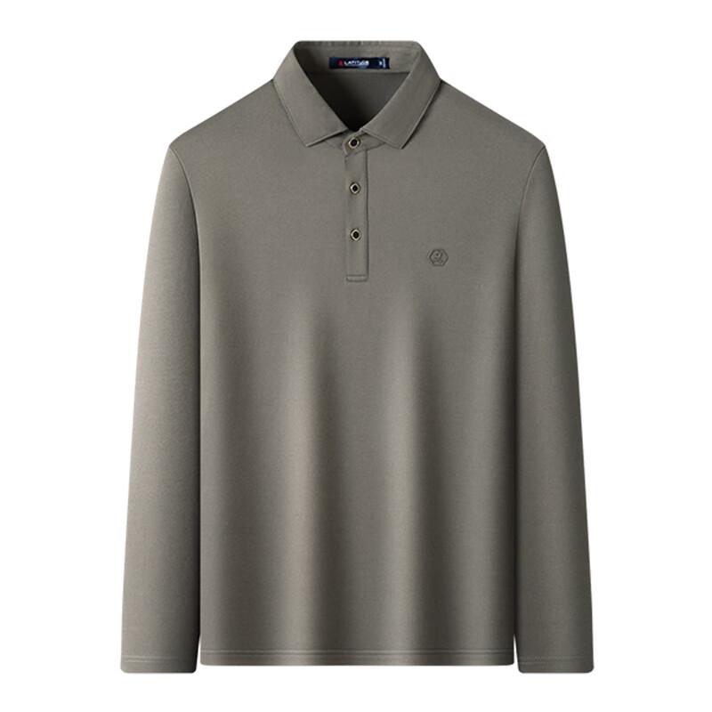 MONTAGUT Men's Long-Staple Cotton 3D Logo Polo Shirt