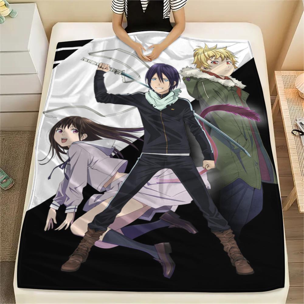 1PC Noragami Stray God Print Flannel Blanket, High quality Comfortable for All Seasons, Home Decor, Warmth and Comfort, Perfect for Christmas Gifts 98
