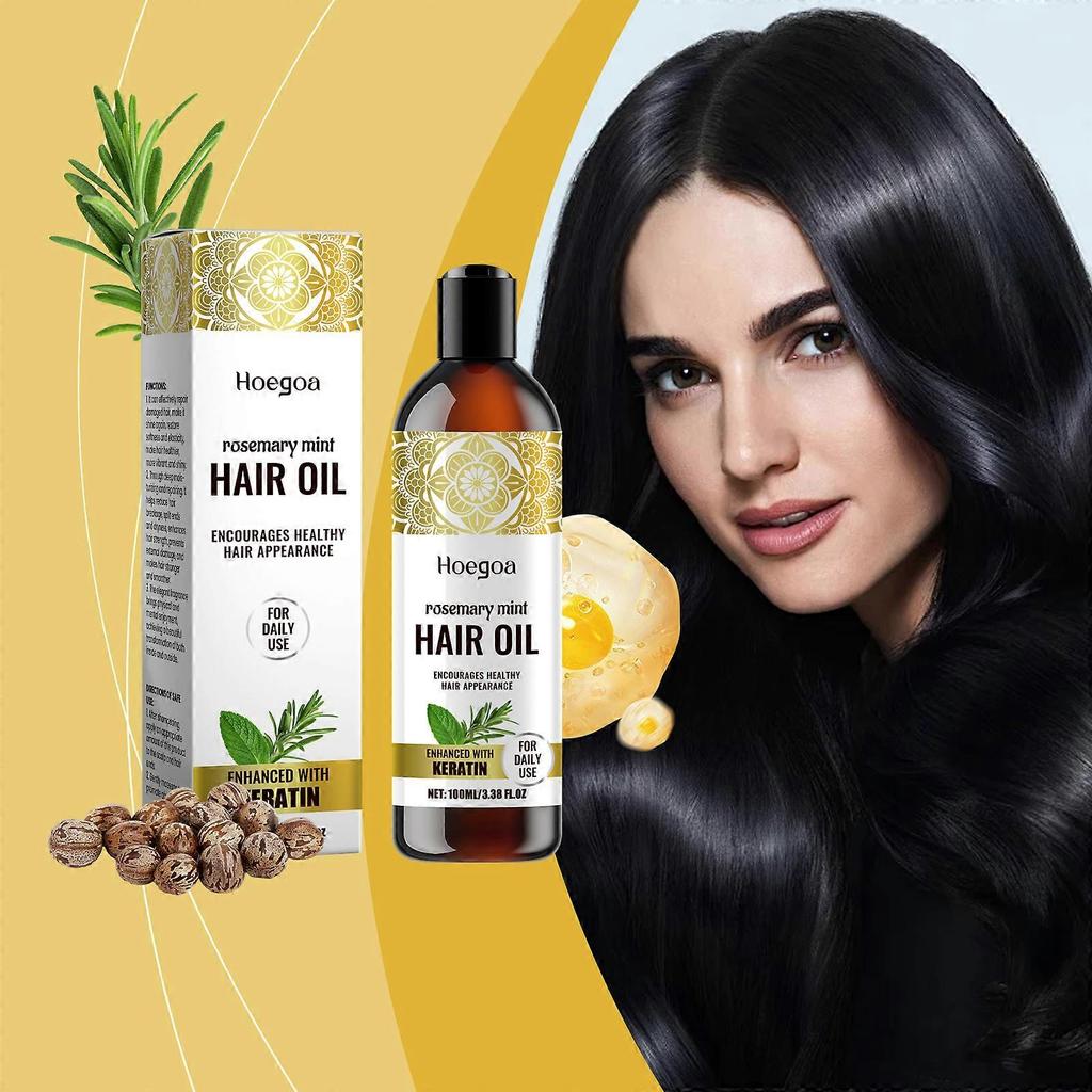 Rosemary Mint Hair Oil Nourishing Scalp Promote Hair Growth 100ml Hoegoa