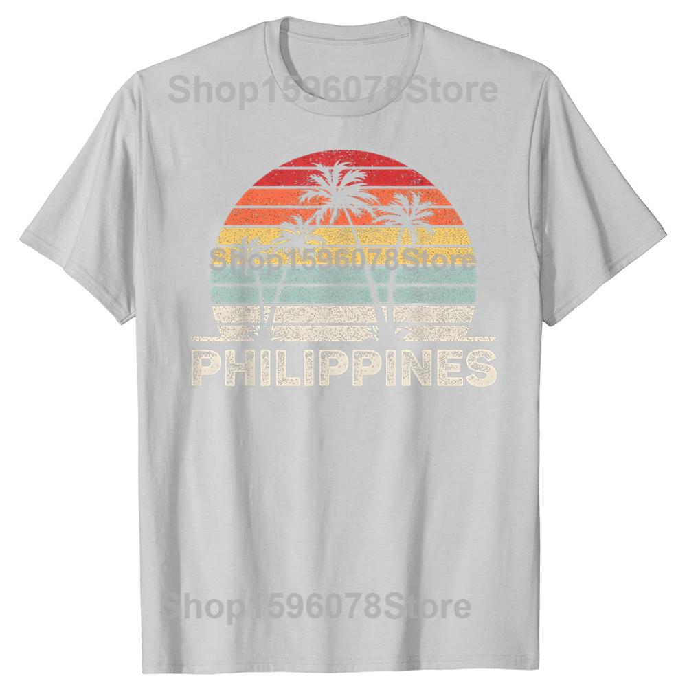 Funny Retro Vintage Philippines 100 Cotton Tshirts Men Fashion Print Tshirt Loose Oversized Streetwear Hip Hop Unisex T Shirt