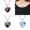Neue Cartoon Frozen Elsa Prinzessin Herz Anhänger Kinder Halskette Schneewittchen Meerjungfrau Accessoires