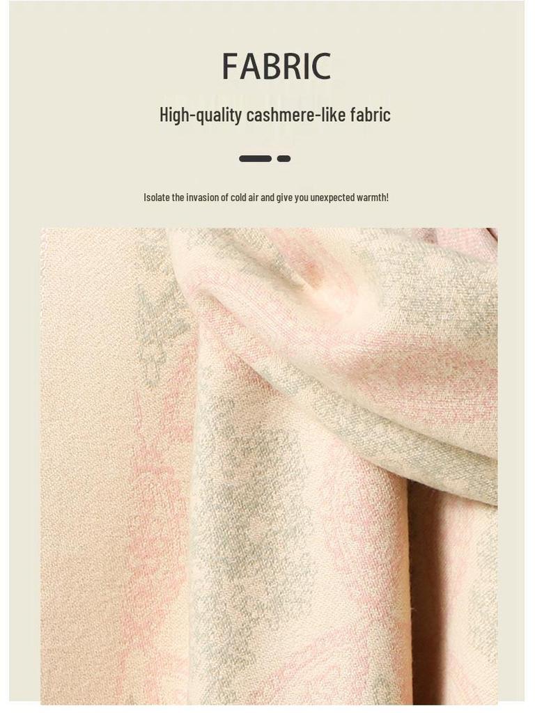 Elegant Double-Sided Scarf: Thick, Warm Neck Warmer for 2025 Autumn/Winter – Stylish and Trendy Shawl