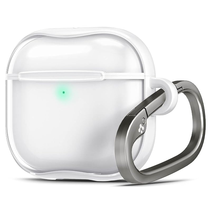 

Spigen Airpods 4th generation case AirPods 4 PC TPU transparent clear wireless charging correspondence ring With carabiner slim lightweight Shockproof