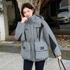 Color Matching Down Cotton Clothes Women's Medium and Long 2025 New Hooded Waist Winter Fashion Loose Thickened Warm Jacket