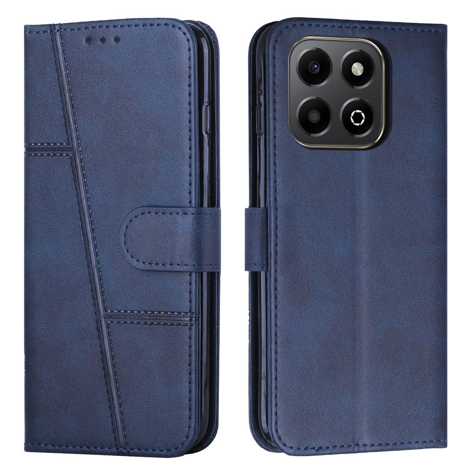 

Для Honor X6b 4G/X6a 4G Чехол Кожаная Подставка Защитная Крышка для Телефона Blue