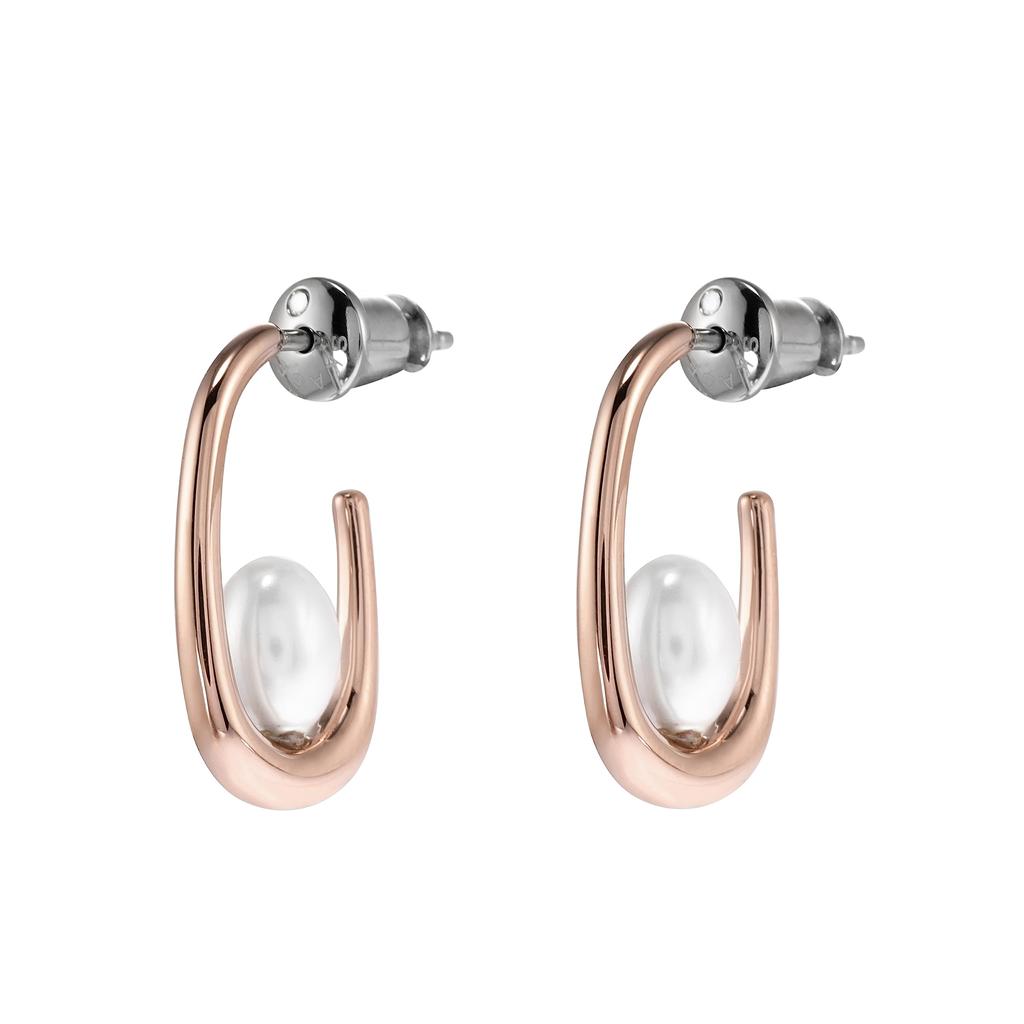 Skagen Women's AGNETHE Shell Pearl Hoop Earrings, SKJ1747791