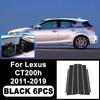 For Lexus CT200h 2011- Piano Black B C Pillar Stickers, Easy Tall PC Window Trim Anti-Scratch Exterior Styling Parts