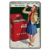 Vintage Cola PinUp Girls Metal Poster Tin Signs  Retro Wall Art Decor for Bar Pub Garage Club Man Cave Cafe