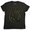 Nirvana Inverse Happy Face T-Shirt Black Grey New Unisex T-Shirt