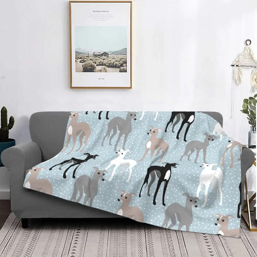 Greyhound Throw Greyhound Whippet Lurcher Galgo Dog Blanket Flannel Spring Autumn ...
