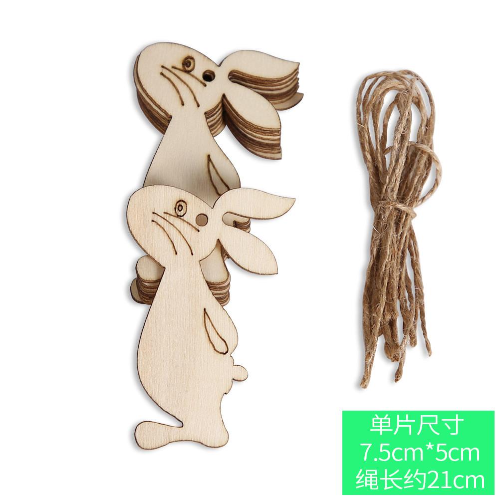 Colorful Wooden Easter Hangings Including Eggs Rabbits Chickens And Sunflowers