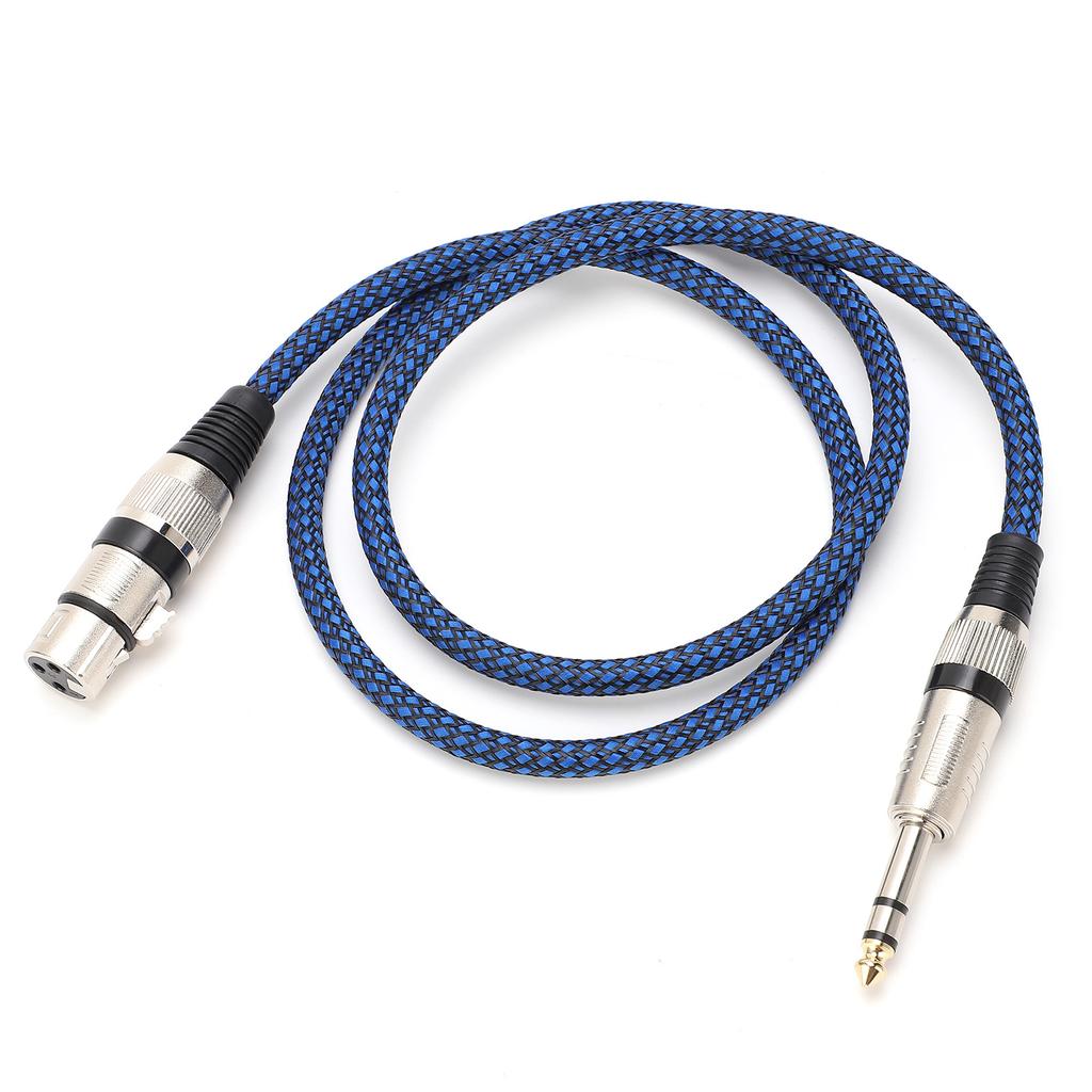 Cabo de Áudio XLR Linha Balanceada Cobre Livre de Oxigênio Trançado em Nylon para Mixer Microfone Condensador(10m 32,8 pés )