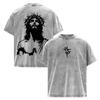 Dornenkrone Christlicher Glaube Unisex Vintage-Waschung Übergroßes Baumwoll-T-Shirt