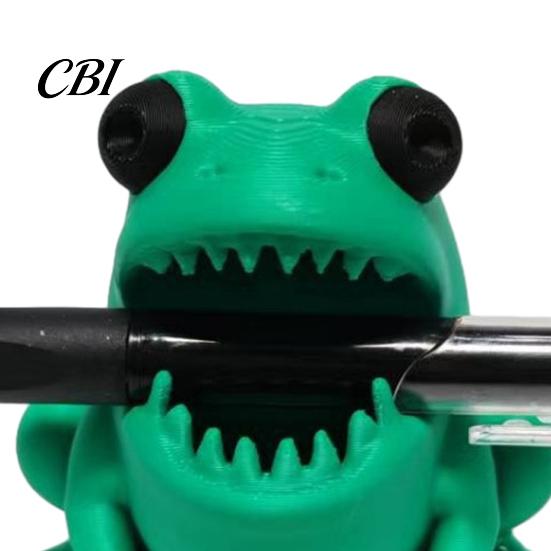Bureau Pen Organizer Leuke Kikker Houder, 3D Geprinte Figuur, Cartoon Leuke Tafeldecoratie Organizer, Multifunctionele Opbergruimte voor Pennen Potloden Markers,