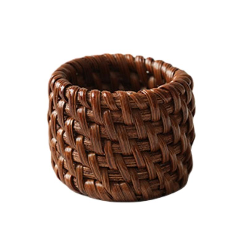 

Hand-woven Napkin Ring Woven Rustic Natural Napkin Ring Holder Table Decor Wooden Easter Rattan Napkin Ring Buckle