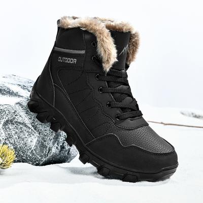 Stivali da Uomo Invernali Impermeabili da Esterno Stivaletti alla Caviglia Stile Russo per Uomo Stivali da Neve Taglie Forti 39- 48