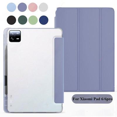 Pencil Slot Case for Xiaomi MiPad 6 Mi Pad 6 Pro Case 11 Inch 2023 Cover Tablet Sleep/Wake Tri-Fold Stand for MiPad 6 Protective Case