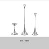 Modern Minimalist Silver Candle Holder, Geometric Table Centerpiece for Luxury Home Decor, Wedding & Dining Room Ornament