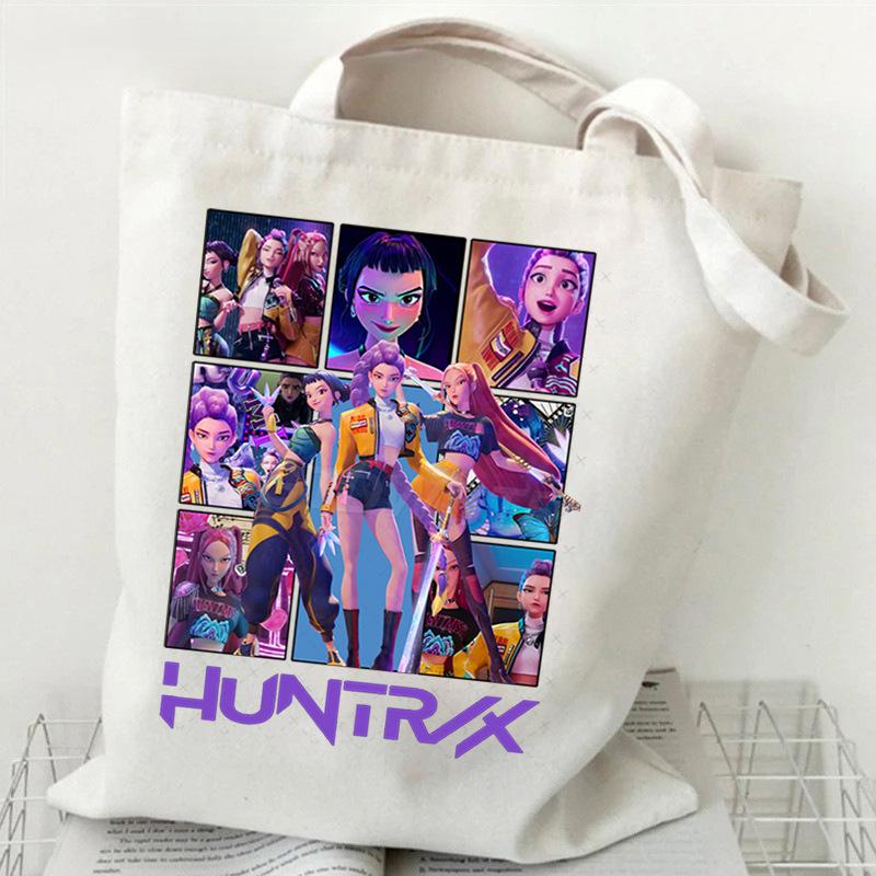 Witch Hunters Peripheral Fashion Shoulder Bag Women's Large Capacity Student Canvas Bag Work Commuter Tote Bag