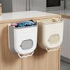 Hands-Free Wall-Mounted Trash Bin Space Saving Foldable Storage Bin No-Bending Trash Can  Bathroom