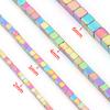 1 Strang 2/3/4/6mm Naturstein Hämatit Perlen Bunt Quadratisch Lose Abstandhalter Würfelperlen Für DIY Schmuckherstellung Armband Halskette