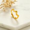 New Wave Openwork Retro Sand Gold Ring for Women - Imitation Gold Jewelry