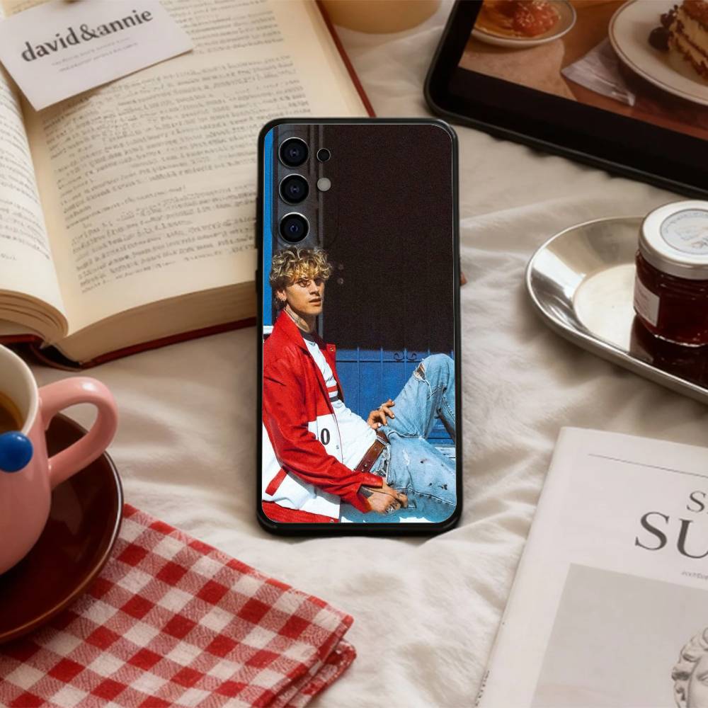 Rock Music M-MGK Kelly Phone Case For Samsung S 25,24,23,22,30,21,10,9,Ultra,Plus,Lite,FE,4,5 G Soft Black Case
