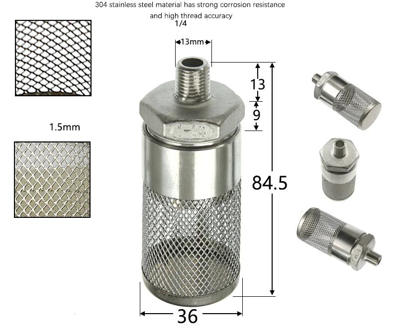 304 Stainless Steel Female Thread Filter Mesh Filter Circular Filter Head