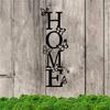 English Title: Elegant Black Metal Wall Art Golden Butterfly Accents Home Letters Indoor Outdoor Decor Living Room Entryway 5.65x15.74 Inch