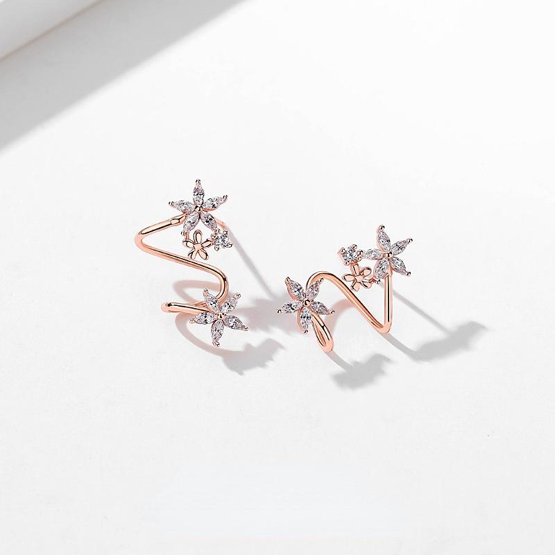 

Танциз стерлингового серебра 925 пробы циркон серьги серьги-капли для женщин подарки на свадьбу розового золота