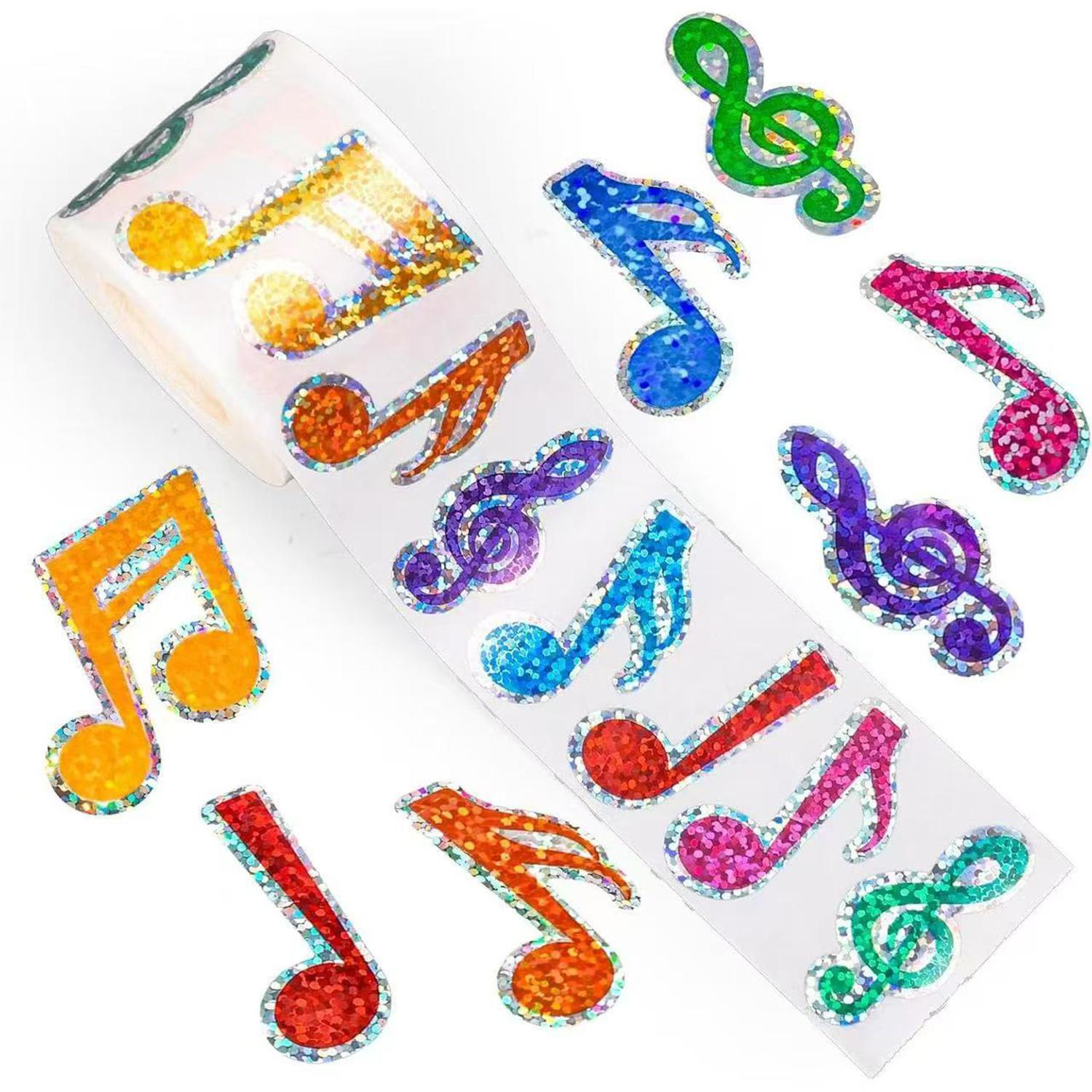 100-500Pcs High-Quality Glitter High-Quality Colorful High-Quality Music High-Quality Notation High-Quality Stickers High-Quality Baking