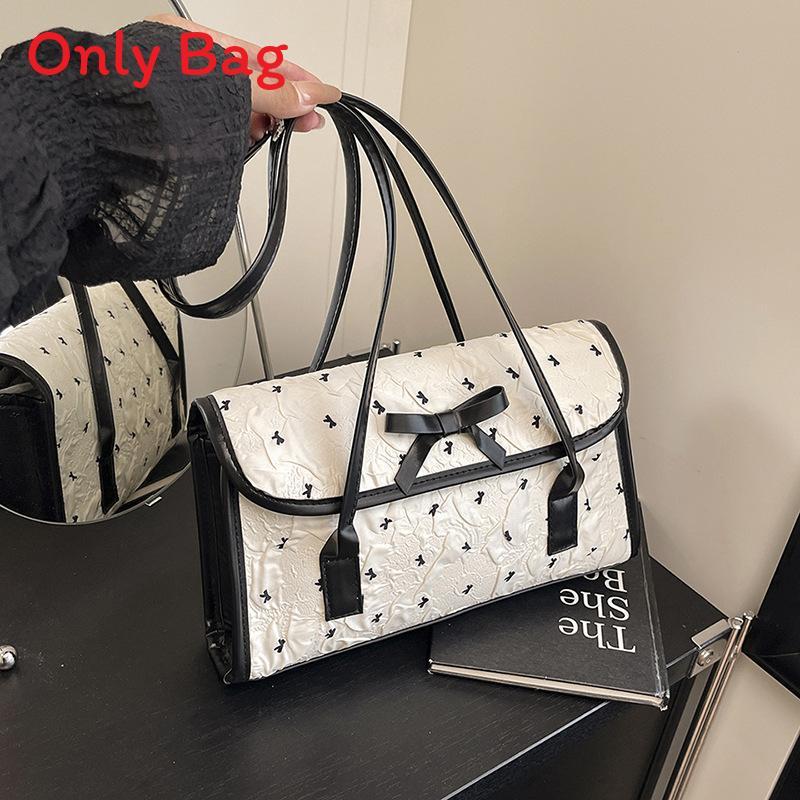 Street Style Krawatten-Schultertasche Mit Genähten Details Für Den Täglichen Gebrauch