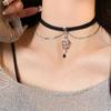Love Heart Rivet Punk Choker Necklace - Y2K Subculture Clavicle Chain
