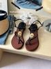 Flat bottom versatile soft bottom slippers women's 2025 new summer models women's models popular women's home wear light and not tired feet