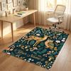 Food Doodle Theme Soft Crystal Velvet Rug Custom Name & Text Print Non Slip Floor Rug for Bedroom Living Room