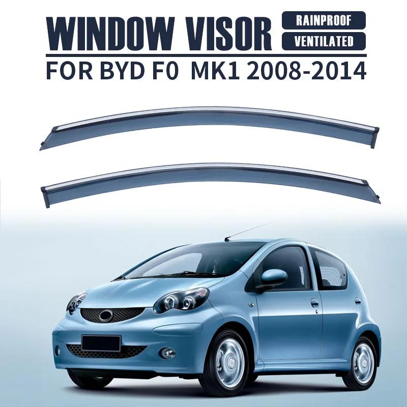 

For BYD F0 2008-2024 E1 Window Visor Outer Trim Chrome Accessories Stainless Steel Rain Giards Door Visor Vent Shades Ventvisor