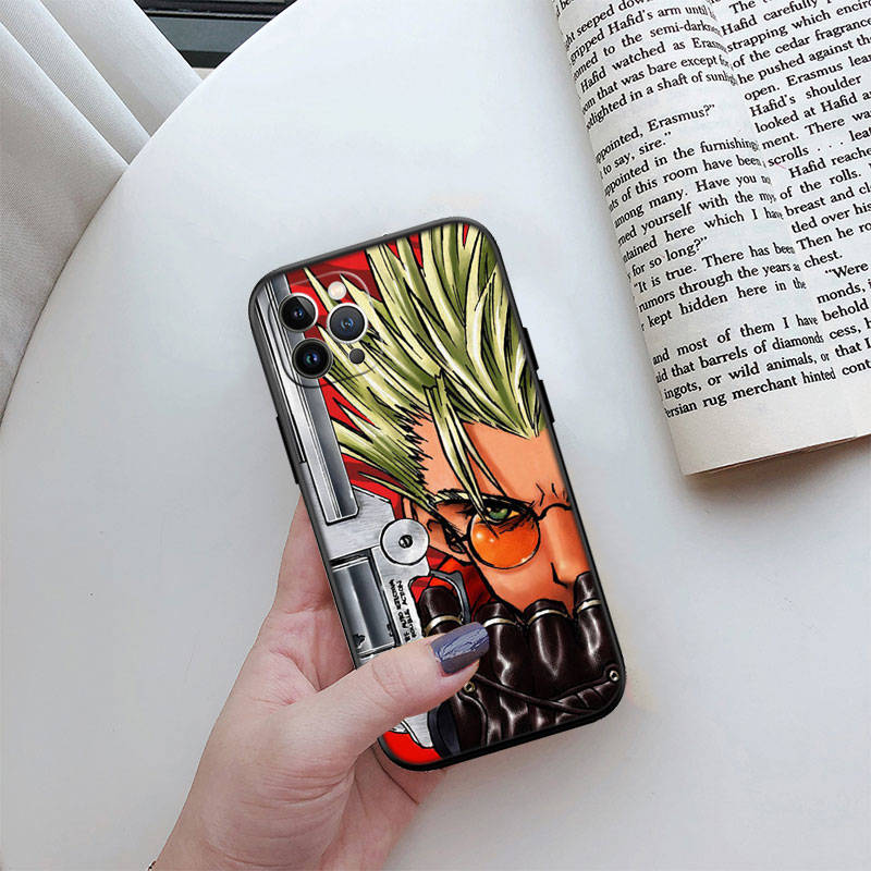 

JO57 Trigun stampede Phone Case for Samsung Note 20 10 S25 Plus Ultra Lite A51 A52 A53 A71 A72 A73 A82 M20 M30 M21 M31 M51 A11 A70 A56 A26 A36 Samsung A26 5G коричнево-жовтий