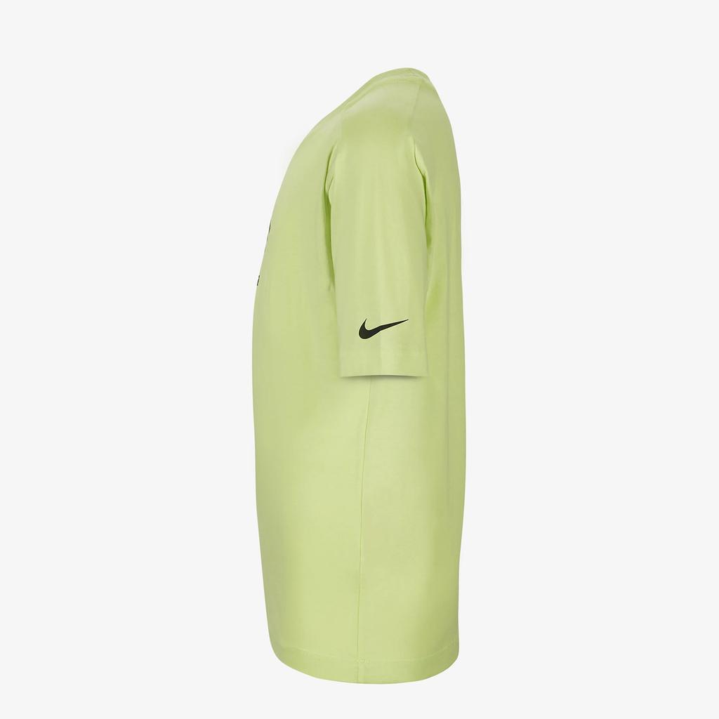 Nike Dri-FIT Letter Print Crew Neck Short Sleeve T-Shirt Kids Tops Green FJ7236-783