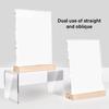 2PCS Acrylic Display Stand Clear Poster Display Stand with Wood Base for Offices School Wedding Restaurant Store Cafe