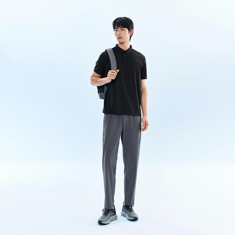 Anta Breathable Versatile Simple Casual Comfortable Fashion Short Sleeve Polo Shirt Men Tops 952627114-5