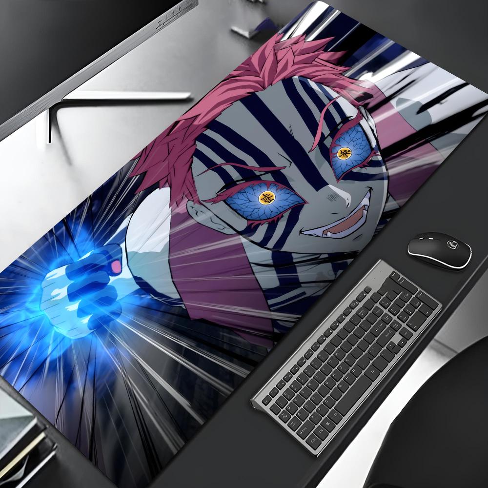 Demon Slayer Kimetsu no Yaiba Mouse Pad Çizgi Film Kilit Kenarlı Büyük Oyun Pad'i Bilgisayar Oyuncu Klavye Matı Masa Mousepad'i PC Masa Pad'i