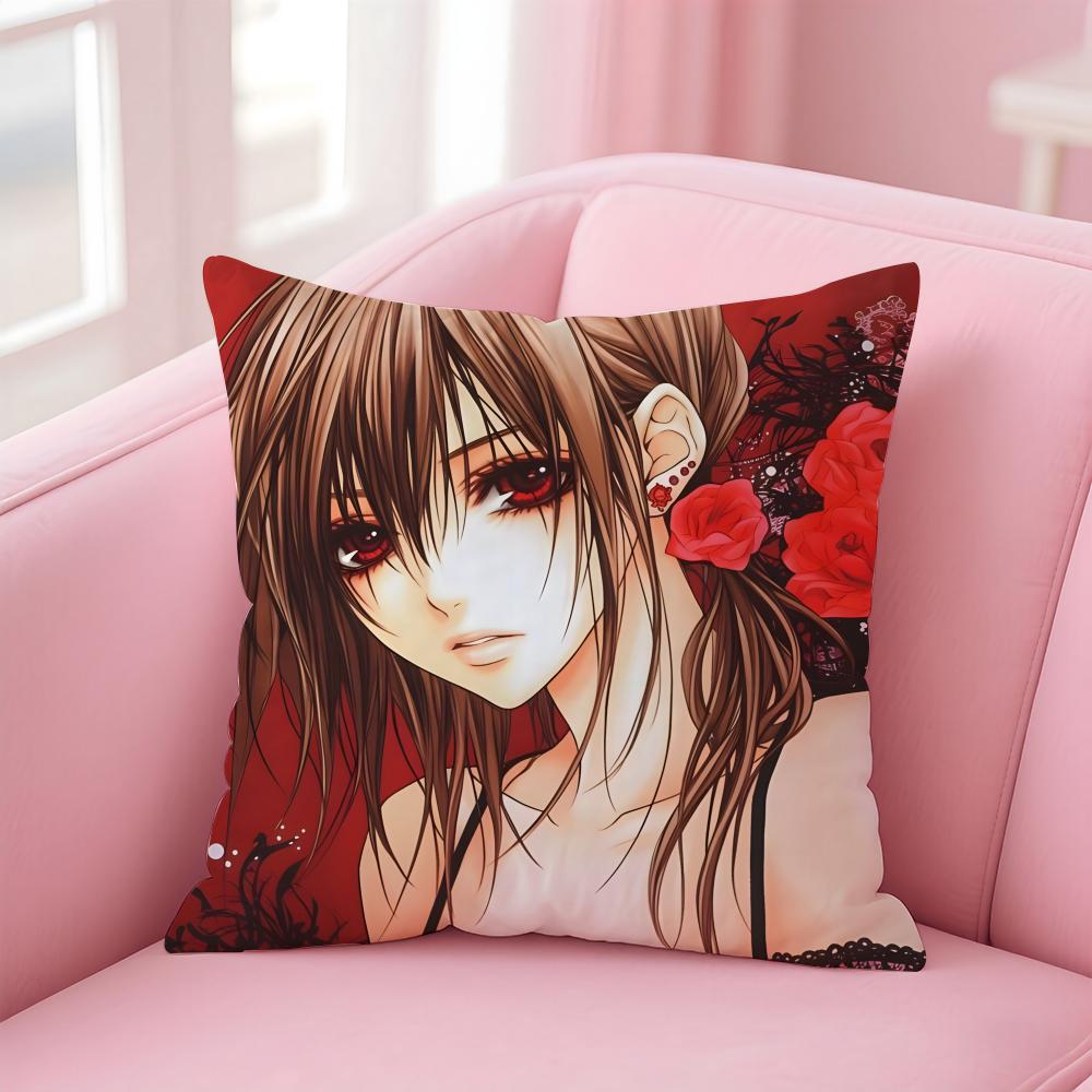 Модная наволочка для подушки с принтом аниме «Рыцарь-Вампир» (V-Vampire Knight), короткий плюш, скрытая молния, чехол для подушки на диван в комнату Peach skin 18*18(CM)-1Pcs
