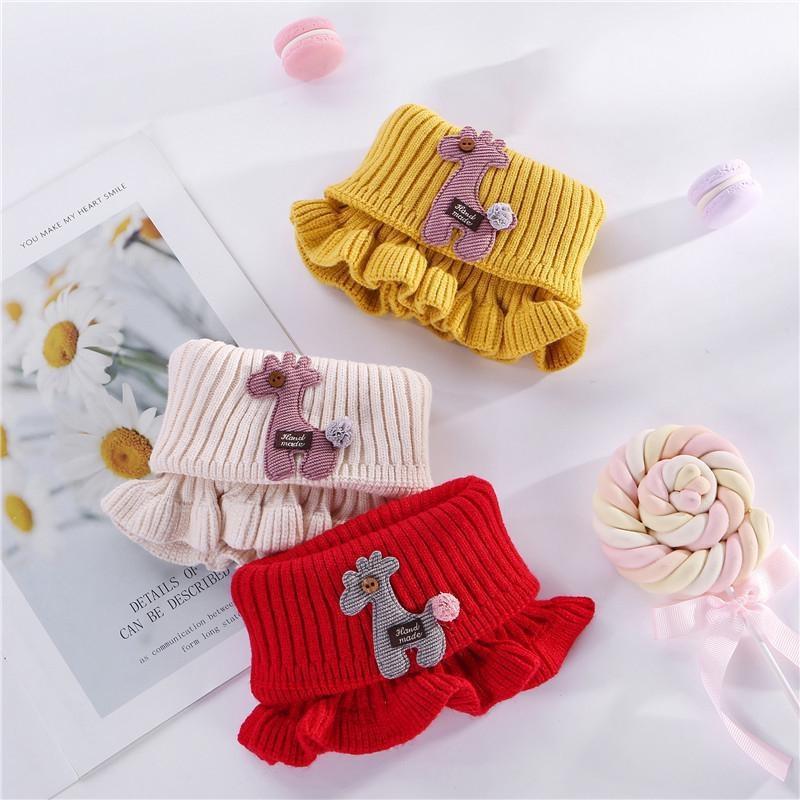 Frühling Herbst Kinder Halstuch Einfarbig Kinder Strickwolle O-Ring Halskragen Junge Mädchen Outdoor Schutz Winter Warm Babyschal