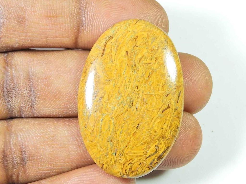 48Cts. Natural Mariam Jasper Oval Cabochon Loose Crytsal Gemstone 27X42X4MM SK-1418