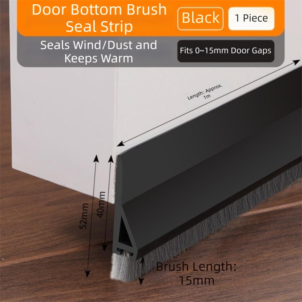 Professional PVC Door Draft Stopper 100cm Self Adhesive Door Sealing Strip Insect Prevention Soundproof Brush Door Seal Dorm