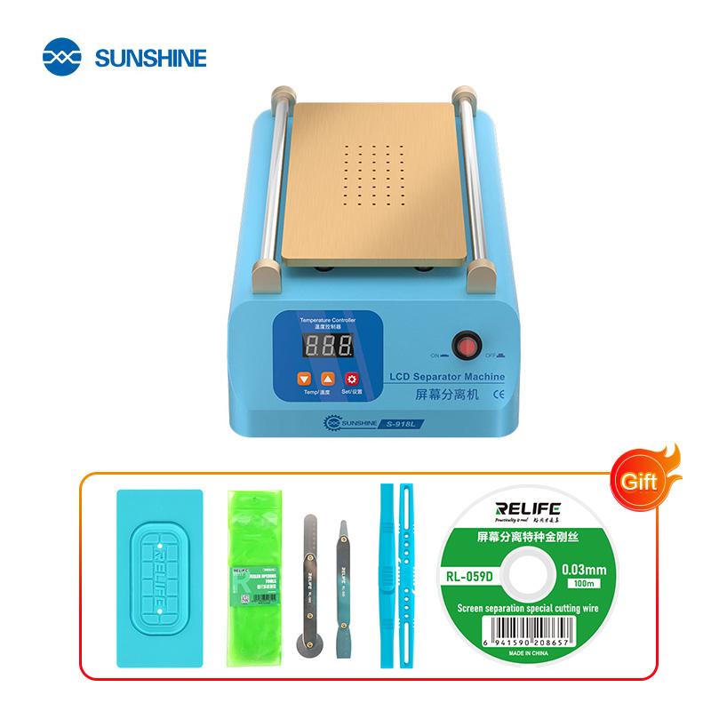SUNSHINE SS-918L LCD Screen Separator Machine Temperature Adjusted 50 to 130 °C for Phone Touch Screen Separation Repair EU220V