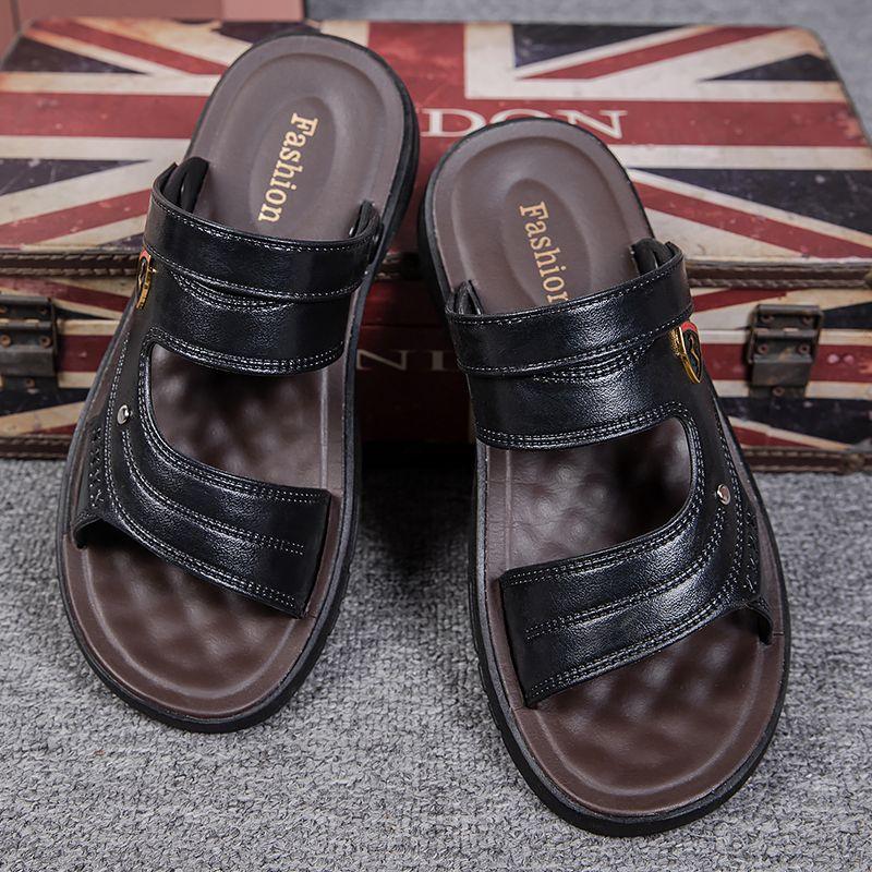 Sandalen Herren Oberbekleidung Dickbesohlte rutschfeste Strandschuhe Herrenschuhe Sommer Wasserdichte, verschleißfeste Dual-Use-Sandalen Herren