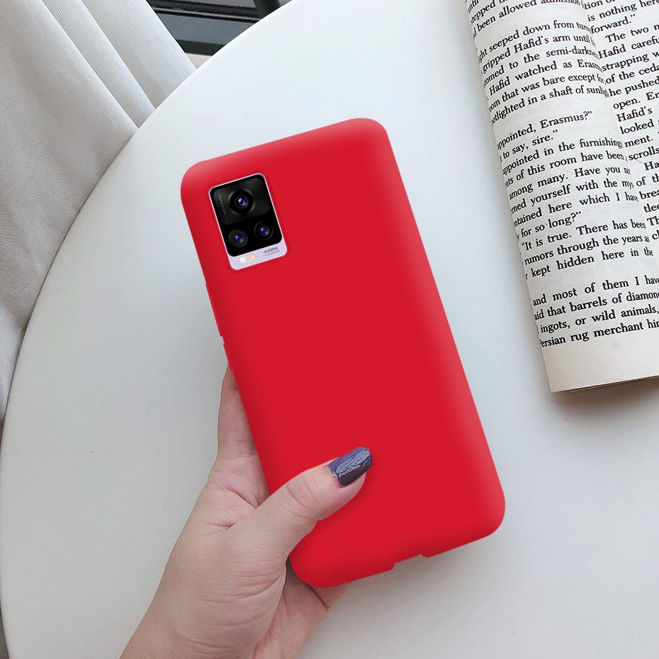 

Phone Case For Vivo V20 SE V20 Pro Slim Silicone Case Candy Soft Back Cover Fo VivoV20 VivoV20SE V20SE V 20 V20Pro 6.44 Bumper Vivo V20 красный